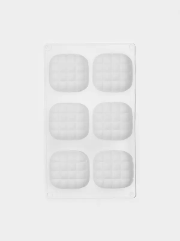 Форма для муссовых десертов и выпечки Доляна &laquo;Перина&raquo;, 29&times;17&times;3 см, 6 ячеек (6.5&times;6.5 см), силикон, белая