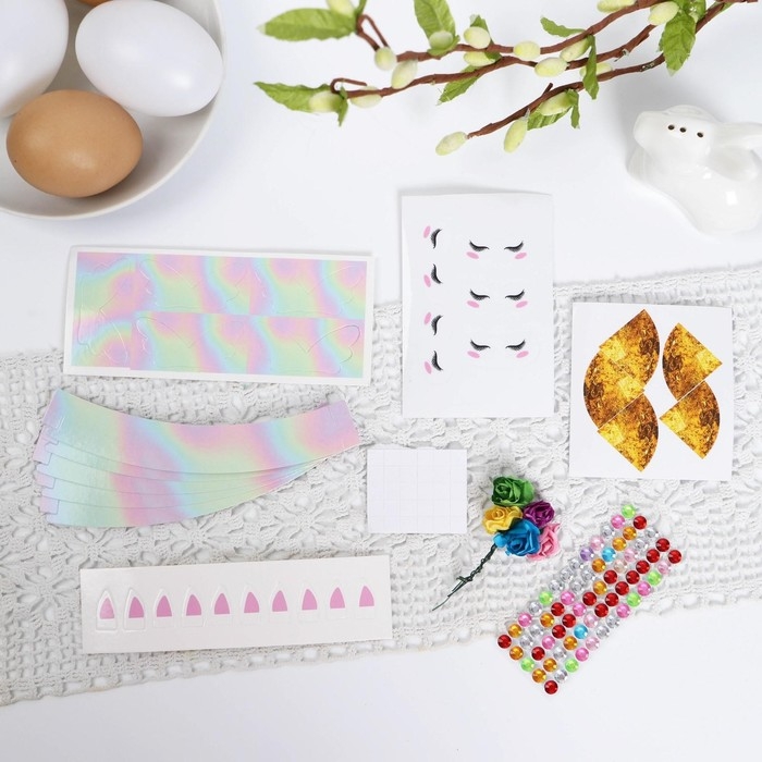 Набор для украшения яиц &laquo;Единороги&raquo; на пасху, 9,8 х 15,3 х 1,1 см.