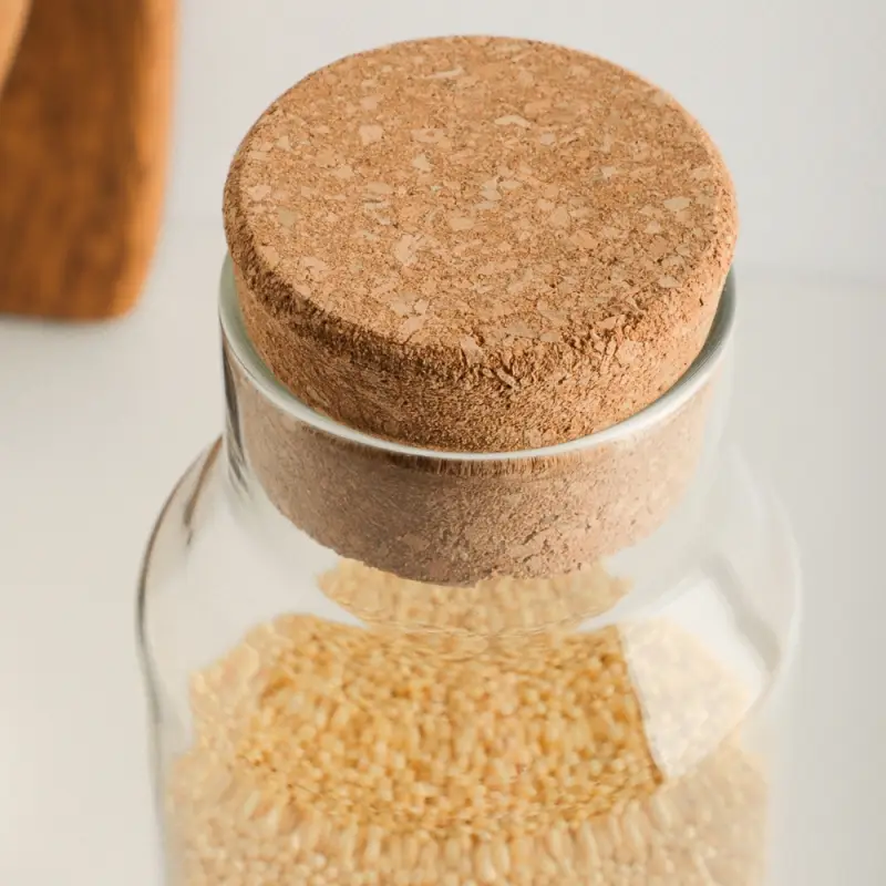 VETTA ЭКО Бутылка 1000мл, 25х9см, стекло, пробка