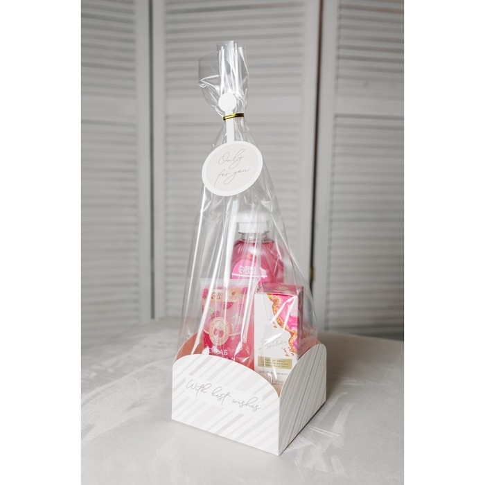 Пакет подарочный с коробкой, упаковка, «С наилучшими пожеланиями», 12 х 12 х 40 см Пакет подарочный с коробкой, упаковка, «С наилучшими пожеланиями», 12 х 12 х 40 см