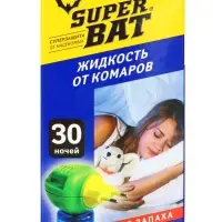 Дополнительный флакон-жидкость от комаров SuperBAT, 30 ночей, 30 мл