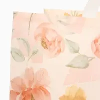 Сумка пляжная Цветы, 50*20*40, отд без молнии, розовый