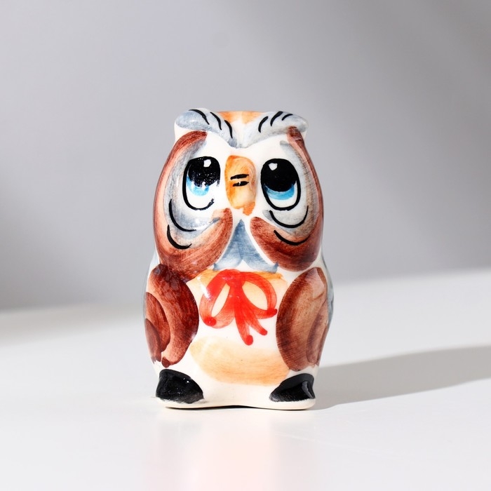 Сувенир Сувенир "Сова мультяшная", гжель цветная