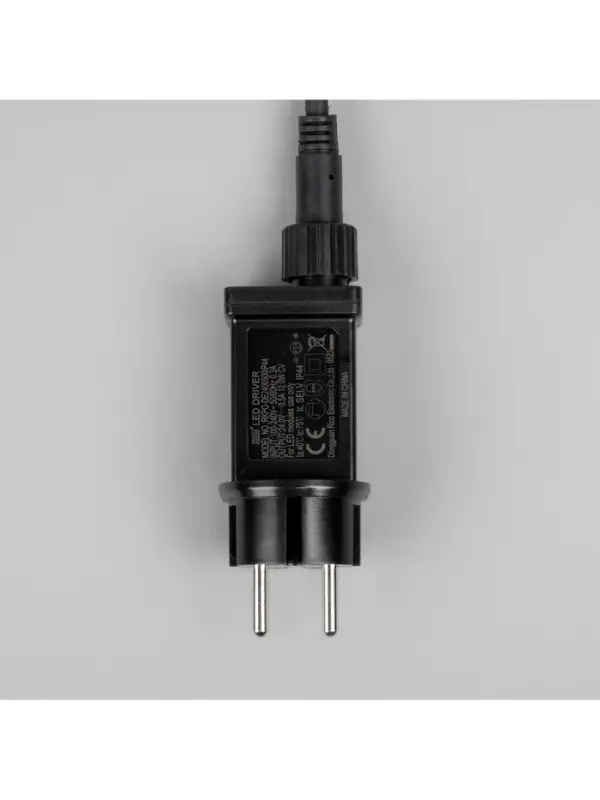 Гирлянда &laquo;Клип-лайт&raquo; 5 нитей по 20 м, IP44, УМС, тёмная нить, 665 LED, свечение белое, мерцание, 24 В