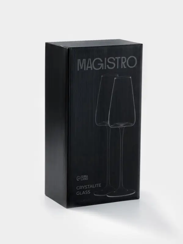 Бокалы для шампанского Magistro &laquo;Амьен&raquo;, 250 мл, h=26 см, набор 2 шт., стекло, прозрачные