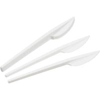 Нож одноразовый 165мм, белый, КОМУС ПС 100шт/уп