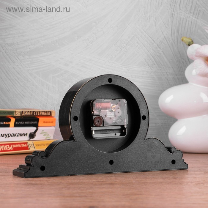 Часы настольные, интерьерные Часы настольные, интерьерные "Милица", бесшумные, d-9.5 см, корпус чёрный с золотом