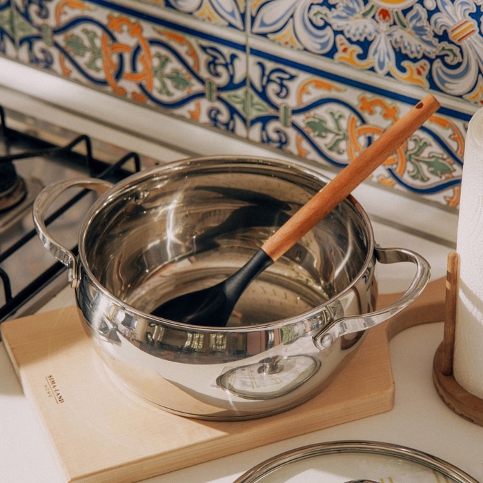 Кастрюля из нержавеющей стали SL Home «Олла», 4 л, d=22 см, h=10,5 см, с крышкой, капсульное дно, индукция Кастрюля из нержавеющей стали SL Home «Олла», 4 л, d=22 см, h=10,5 см, с крышкой, капсульное дно, индукция