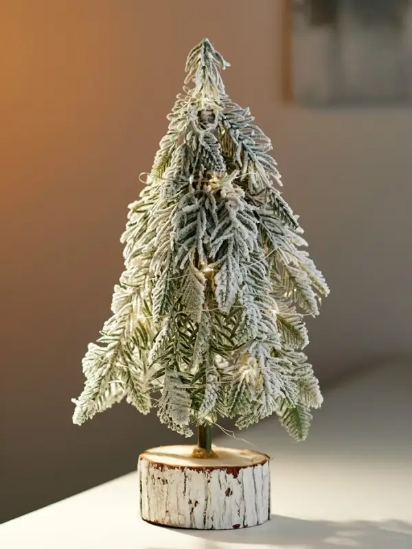 Фигура светодиодная "Заснеженная ель" 29 см, 20 LED, AG13х3 (в компл.), БЕЛЫЙ