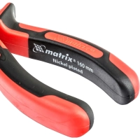 Круглогубцы 160 мм двухкомпонентные рукоятки NICKEL Matrix 17355