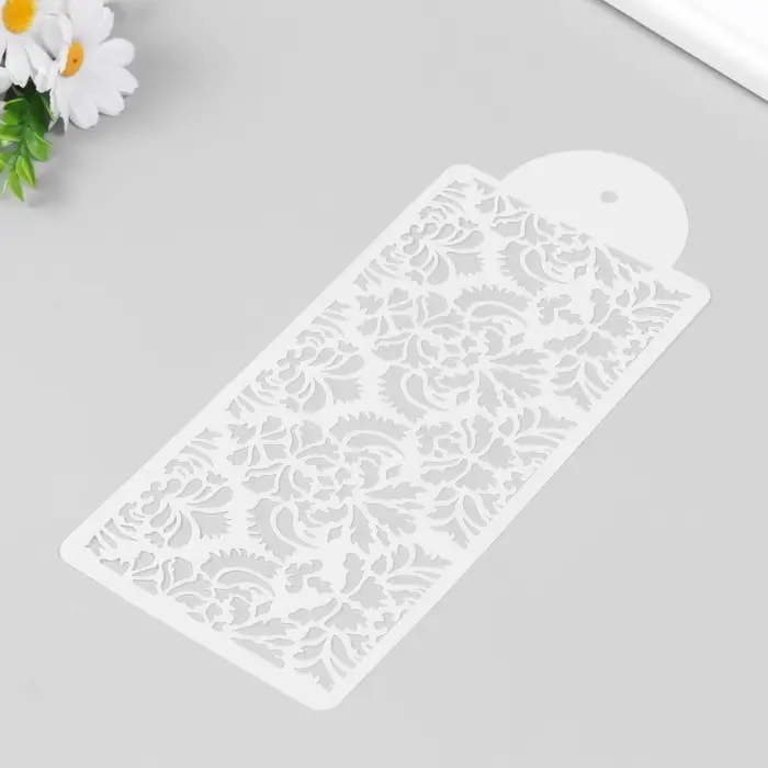 Трафарет пластик "Цветочный дамаск" 26,5х11,5 см