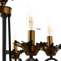 Светильник подвесной BayerLux &laquo;Мэдфи&raquo;, люстра 5хЕ14 40 Вт, чёрно-золотой, 55&times;70&times;55 см