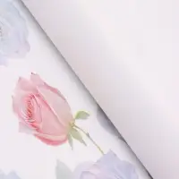 Пленка для цветов, "Розы", белая, 57х57 см