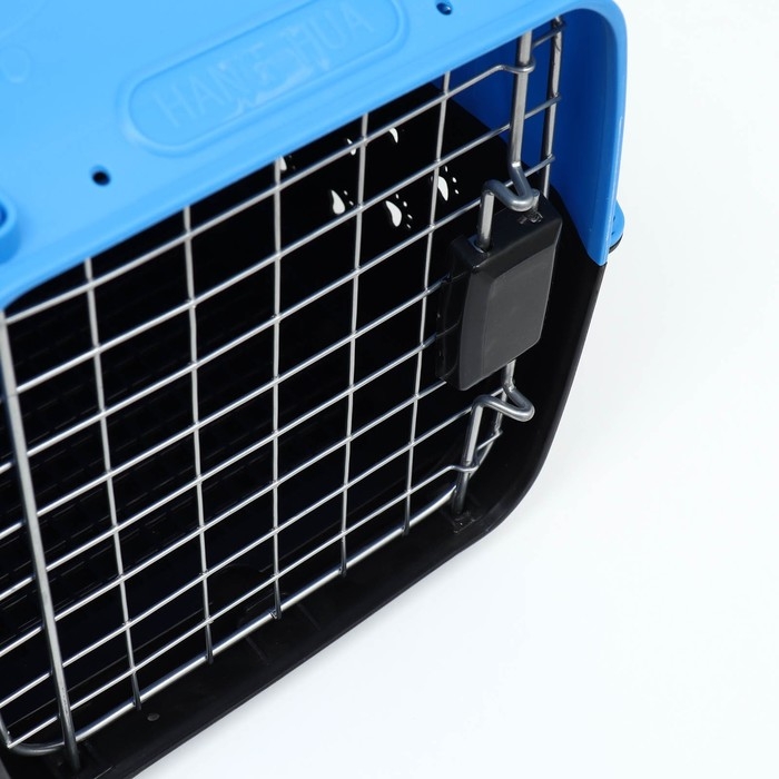 Переноска для животных пластиковая с металлической дверью 47 х 30 х 35 см, вес до 12 кг, голубая   9 Переноска для животных пластиковая с металлической дверью 47 х 30 х 35 см, вес до 12 кг, голубая   9