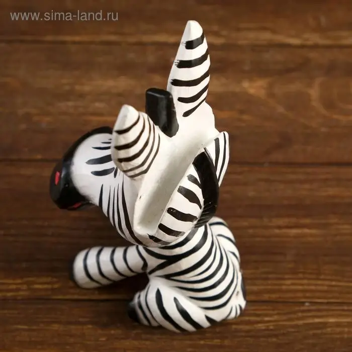 Сувенир дерево "Маленькая зебра" подставка под очки 20х14х7 см