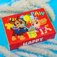 Подарочная коробка, складная Happy,21х15х5 см, Щенячий патруль