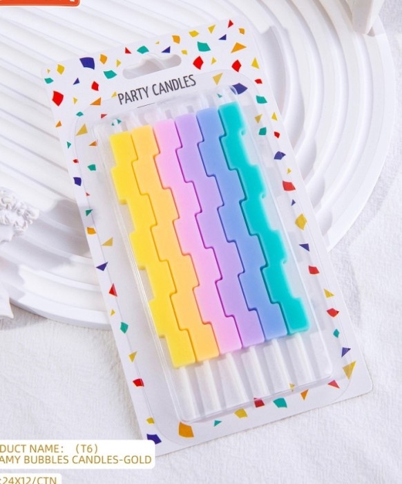 Свечи для торта «Тетрис», 6 шт., разноцветные Свечи для торта «Тетрис», 6 шт., разноцветные
