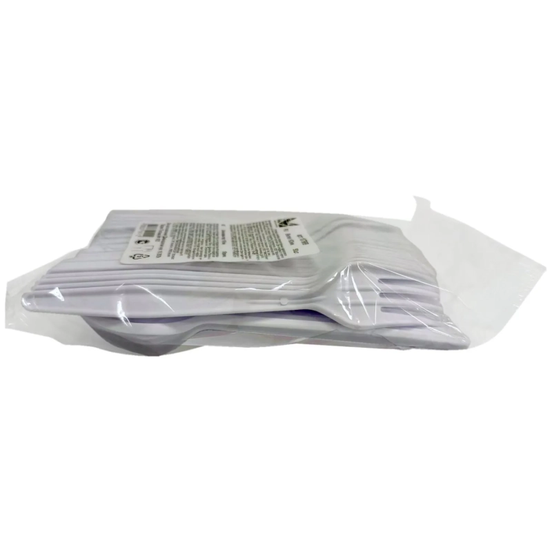 Вилка одноразовая 162мм, бел., кукурузный крахмал, 50шт/уп