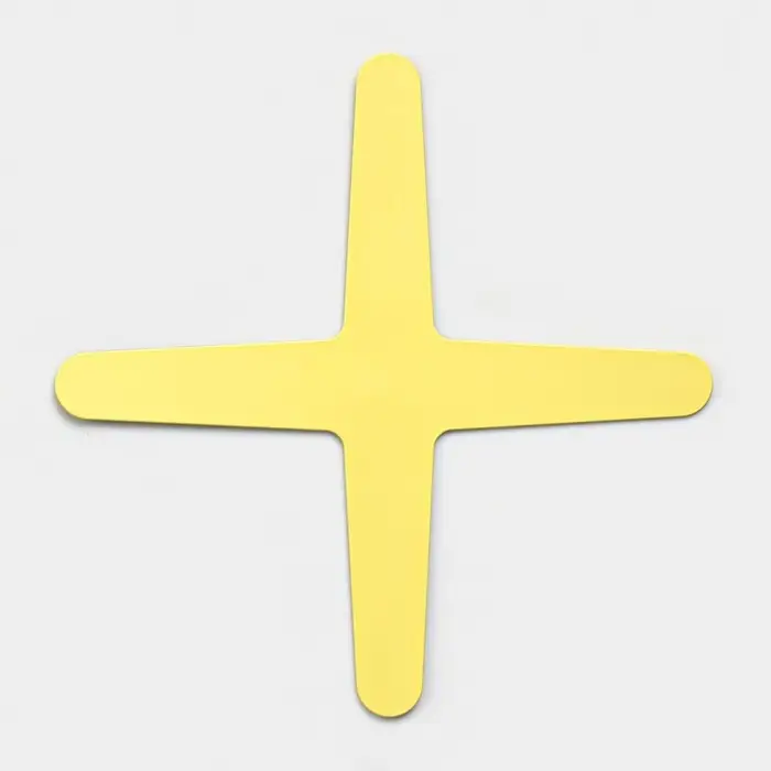 Бумеранг четырехлопастной, 30&times;30 см, моно, жёлтый