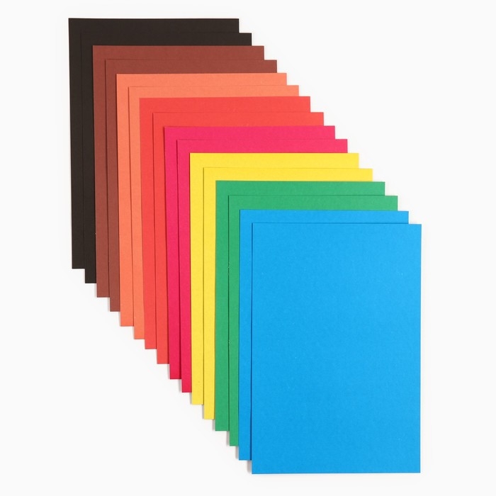 Картон цветной, А4, 16 листов, 8 цветов, немелованный, односторонний, в папке, 200 г/м&sup2;, Гравити Фолз