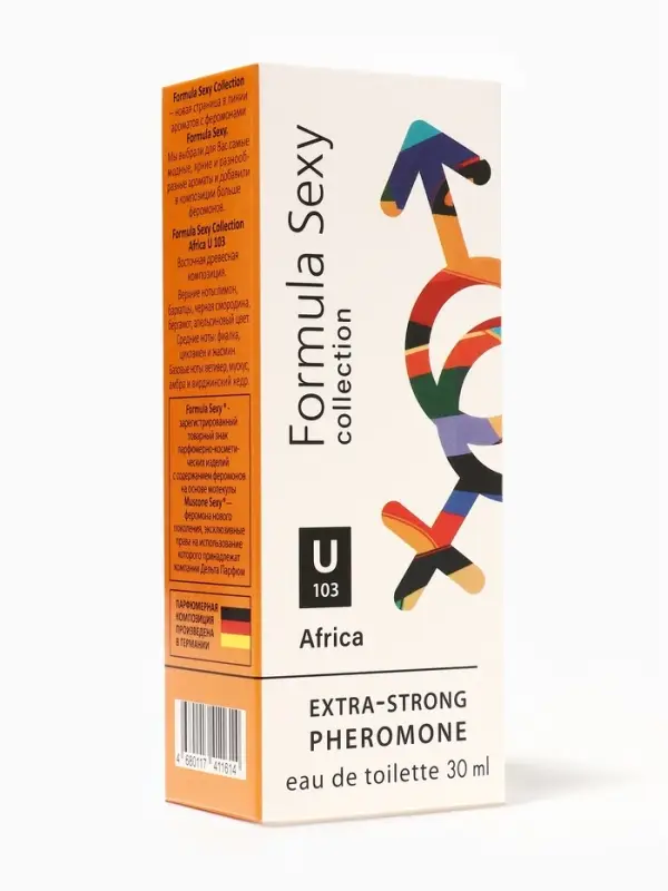 Туалетная вода женская с феромонами Formula Sexy collection Africa U103, 30 мл