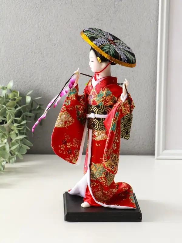 Кукла коллекционная &laquo;Японка с цветочной ветвью и в шляпе&raquo;, 30 см