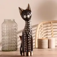 Сувенир &laquo;Кошка пятнистая&raquo;, 5.5&times;11&times;40 см, дерево