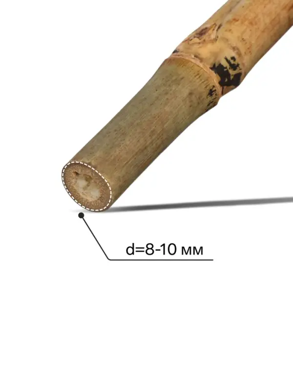 Колышек для подвязки растений, h=120 см, d=8-10 мм, бамбук, Greengo Колышек для подвязки растений, h=120 см, d=8-10 мм, бамбук, Greengo