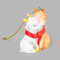 Елочная игрушка &laquo;Парочка в шарфах&raquo;, размер 5.5&times;4.8&times;2.9 см