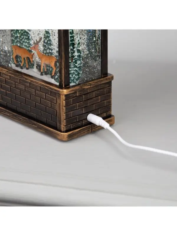 Светодиодная фигура &laquo;Олени в лесу&raquo; 14&times;24&times;8 см, пластик, от батареек ААх3, USB, свечение тёплое белое