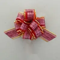 Подарочный бант - шар №5 &laquo;Узор&raquo;, красный, для упаковки подарков