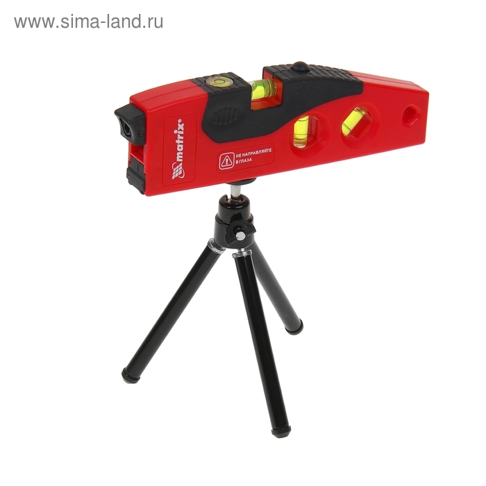 Уровень лазерный Matrix, 180 мм, 220 мм штатив, 4 глазка Уровень лазерный Matrix, 180 мм, 220 мм штатив, 4 глазка