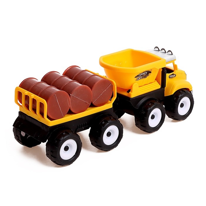 Машина инерционная «Строитель», с прицепом