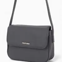 Сумка женская мессенджер TEXTURA на магните, 25&times;7.5&times;19 см, серая