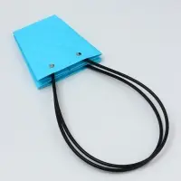 Сумка для цветов тиснение голубой влагостойкая, 12&times;12 - 8&times;8 - 12.5 см