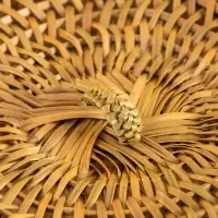 Корзина плетёная "Баскет" бамбук 27х27х37 см, светлая Корзина плетёная "Баскет" бамбук 27х27х37 см, светлая