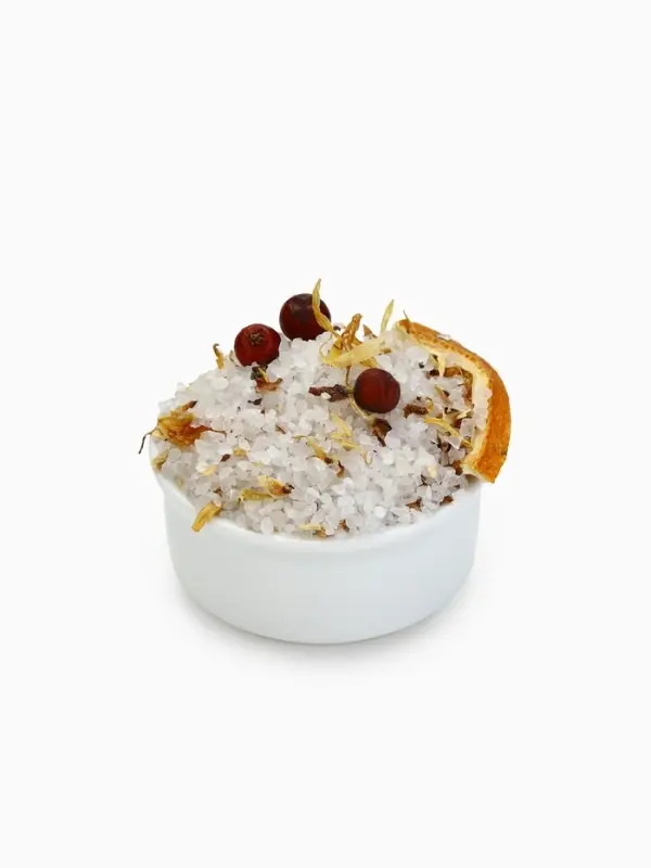 Соль для ванны с апельсином, календулой и ягодами можжевельника, 150 г, Банный дух