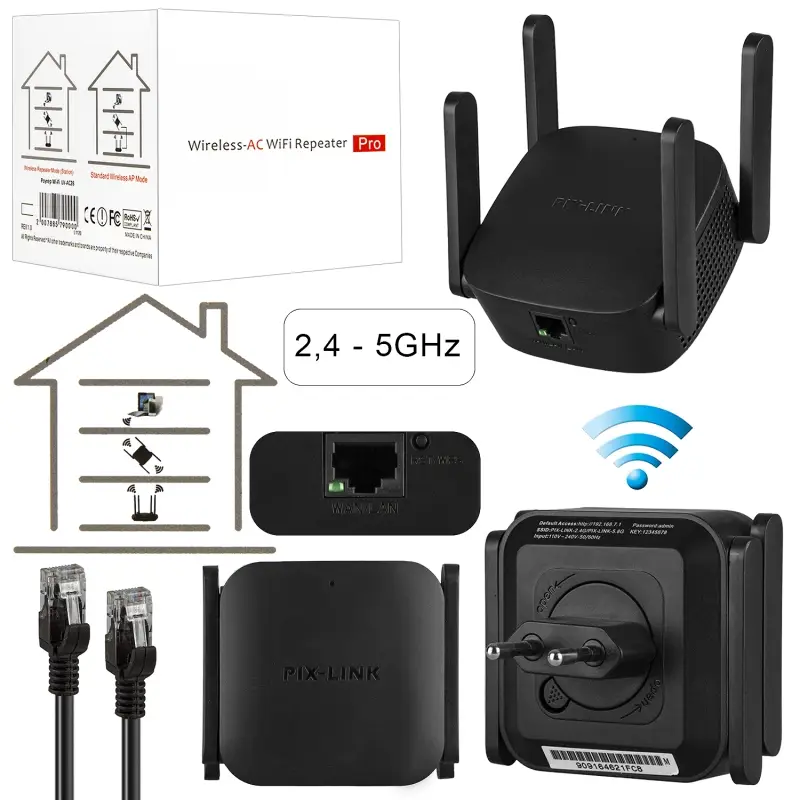 Усилитель Wi-Fi 2.4G\5G  LV-AC28 Черный