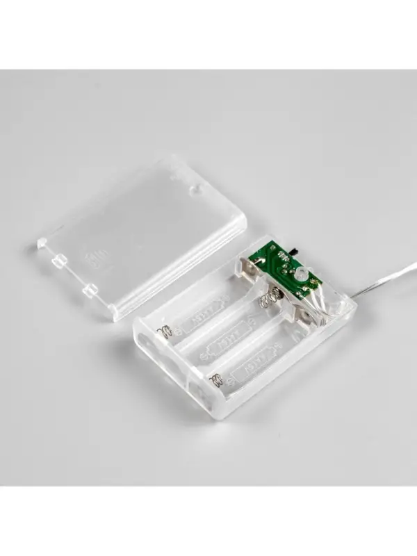 Гирлянда &laquo;Нить&raquo; 2 м, IP20, прозрачная нить, 20 LED, 2 режима, от батареек АА&times;3, свечение мульти