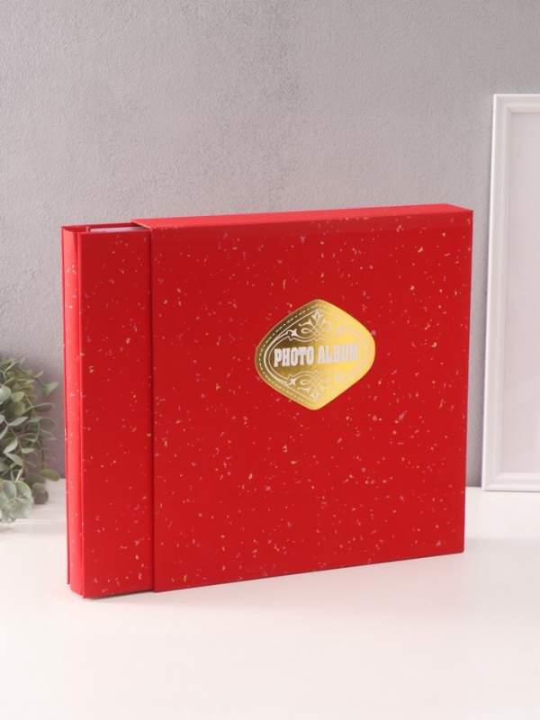Фотоальбом на 500 фото 10х15 см Фотоальбом на 500 фото 10х15 см "Крапинки" в коробке красный 4,7х33х34 см