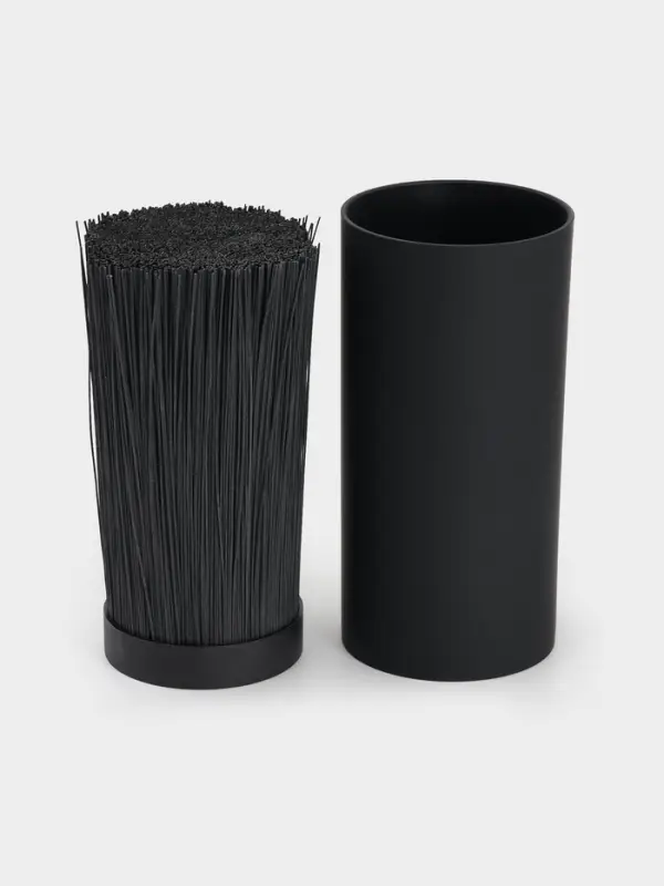 Подставка для ножей с наполнителем Доляна &laquo;Нео&raquo;, 22&times;11 см, покрытие софт тач, чёрная