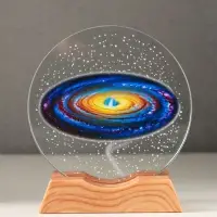 Сувенир стекло свет "Диск. Млечный путь" 5хLED d=10 см, USB, цветной 10х4х11,4 см Сувенир стекло свет "Диск. Млечный путь" 5хLED d=10 см, USB, цветной 10х4х11,4 см