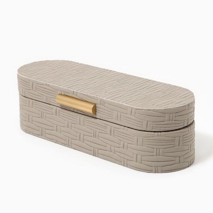 Шкатулка для украшений «Плетения» экокожа, набор 2 шт. Шкатулка для украшений «Плетения» экокожа, набор 2 шт.