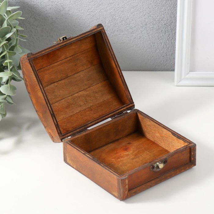 Шкатулка сундук дерево  Шкатулка сундук дерево "Алонзо" 12х12х7 см