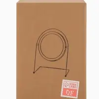 Зеркало настольное, круглое, металлическое, 29&times;20.5&times;11 см, (d=14.5 см), чёрное