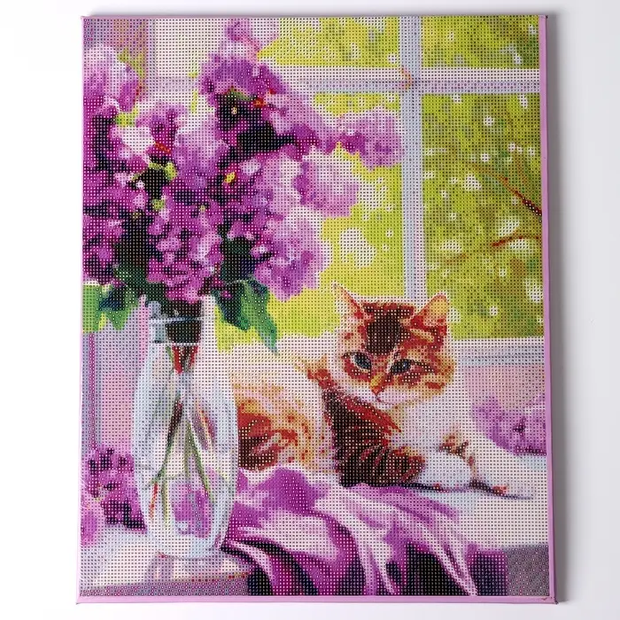 Алмазная вышивка полное заполнение &laquo;Рыжий кот&raquo;, на раме, 40&times;50 см