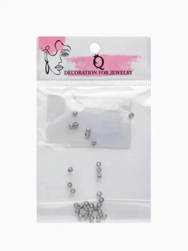 Кримп (зажимная бусина) СМ-379 (набор 30 шт.), 3.2 мм, цвет серебро