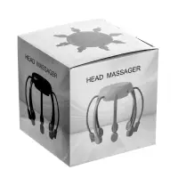 Массажер для головы LEM-32, электрический, мурашка, вибрационный, АКБ, белый