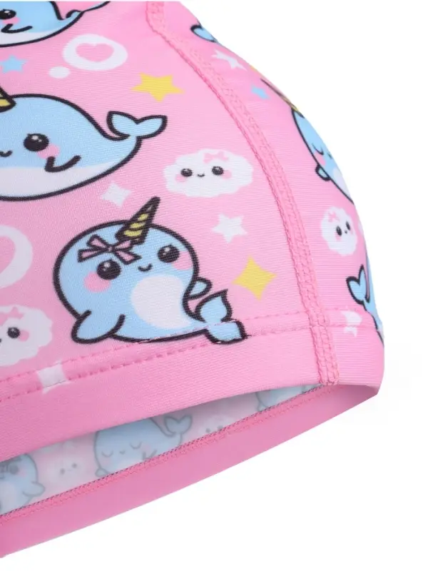 Шапочка для плавания детская ONLYTOP &laquo;Нарвалы&raquo;, тканевая, обхват 46-52 см