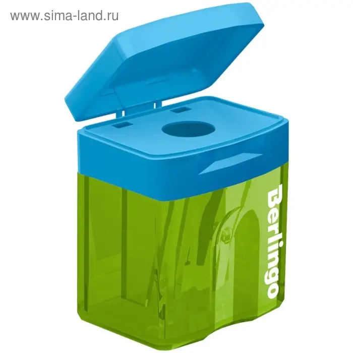 Точилка Berlingo &laquo;Fuze&raquo;, 1 отверстие, с контейнером, пластик, МИКС